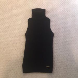Black Sleeveless Turtleneck Sweater